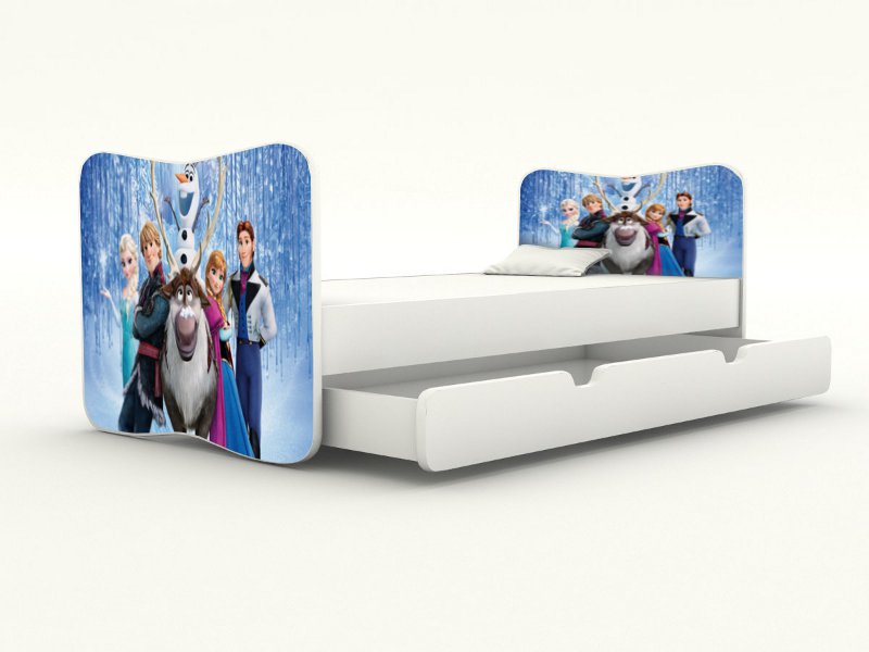 Becks posteľ bez bočnice + úložný priestor Frozen